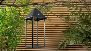 Endon Hoot Large USB IP44 Table Lantern -  Matt Black