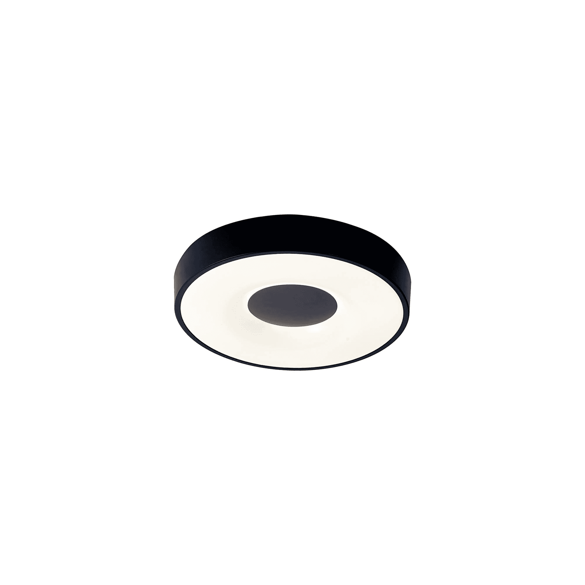 Mantra Coin Round Black LED Ceiling Light With Remote Control - 2700K-5000K