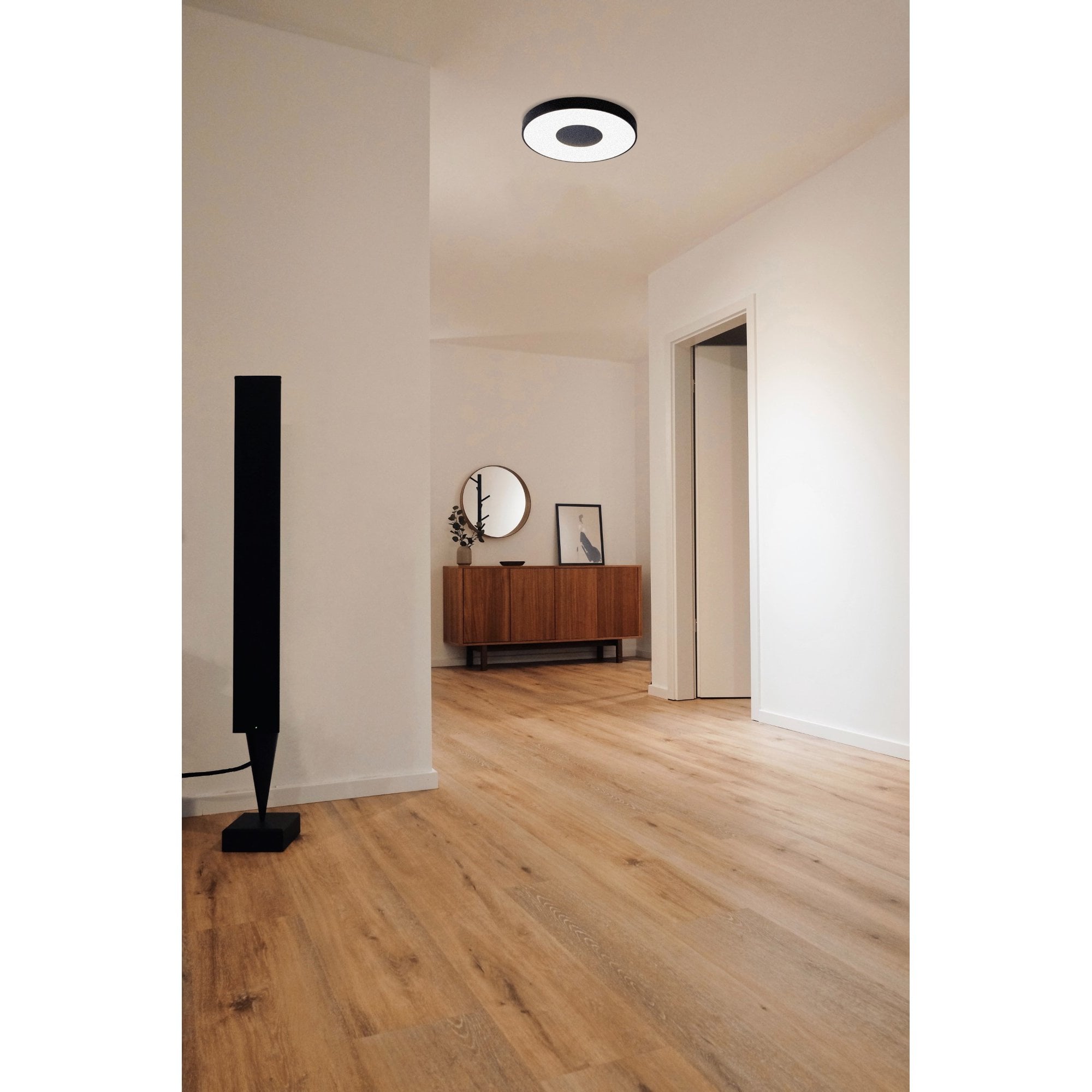 Mantra Coin Round White LED Ceiling Light With Remote Control - 2700K-5000K