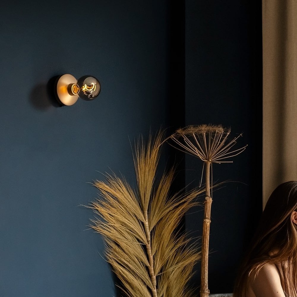Humble Bee Wall Light - Gold & Smoked Bulb