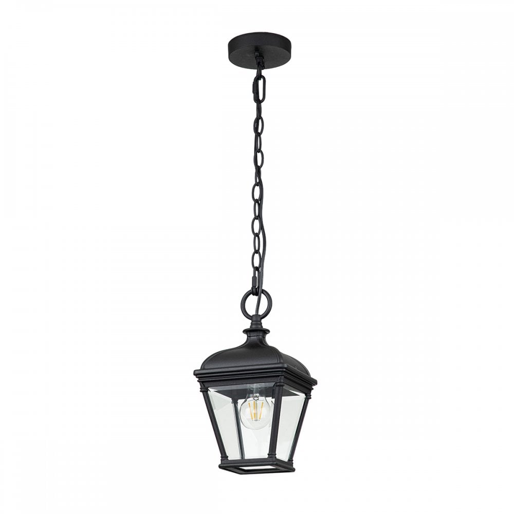 Elstead Bayview Single Medium Chain Lantern - Black