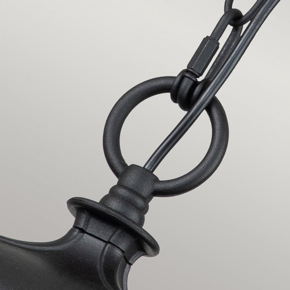 Elstead Bayview Single Medium Chain Lantern - Black