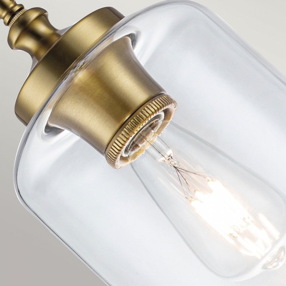 Feiss Hounslow Single Mini Pendant - Burnished Brass