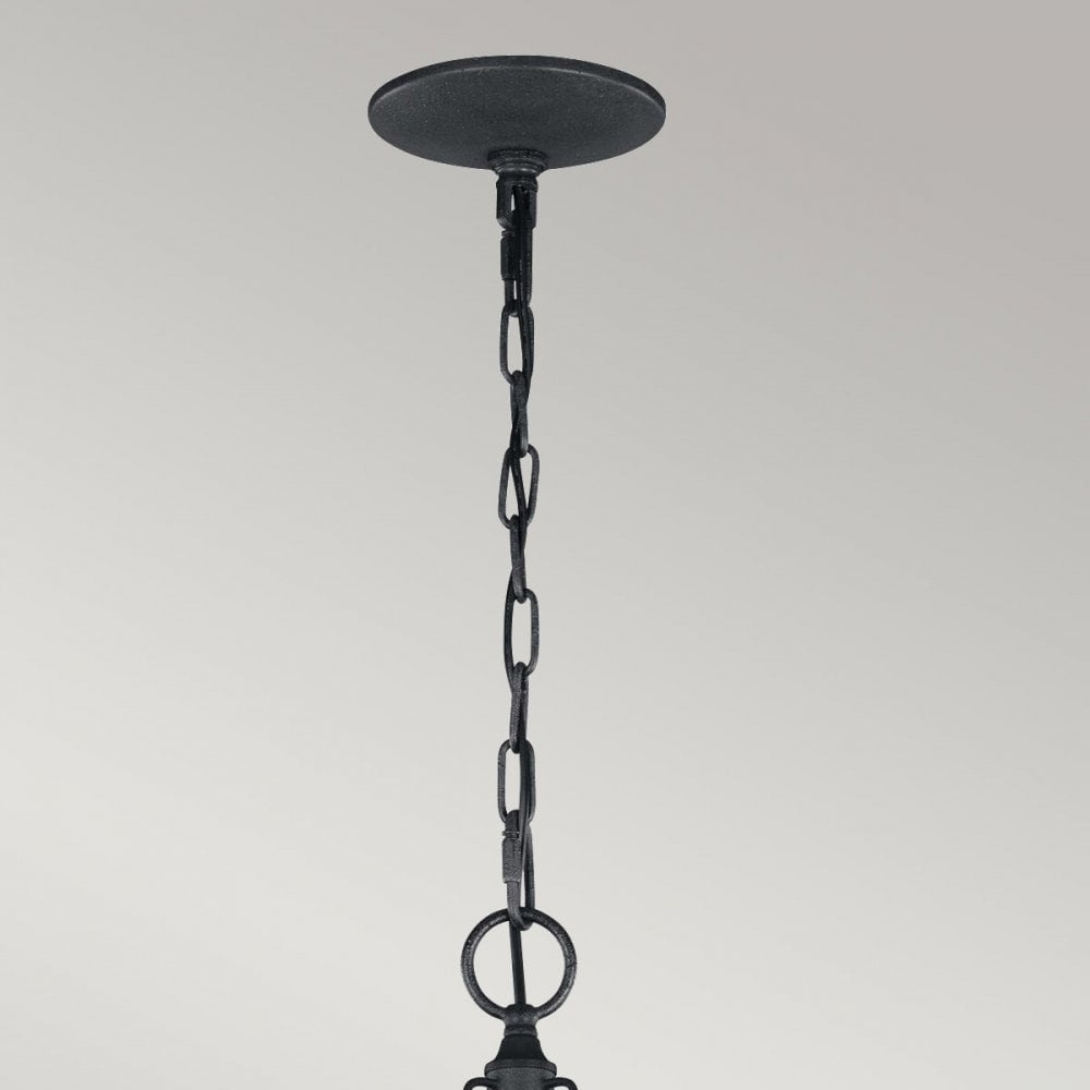 Feiss Nori 3 Light Chandelier - Dark Weathered Zinc & Driftwood Grey