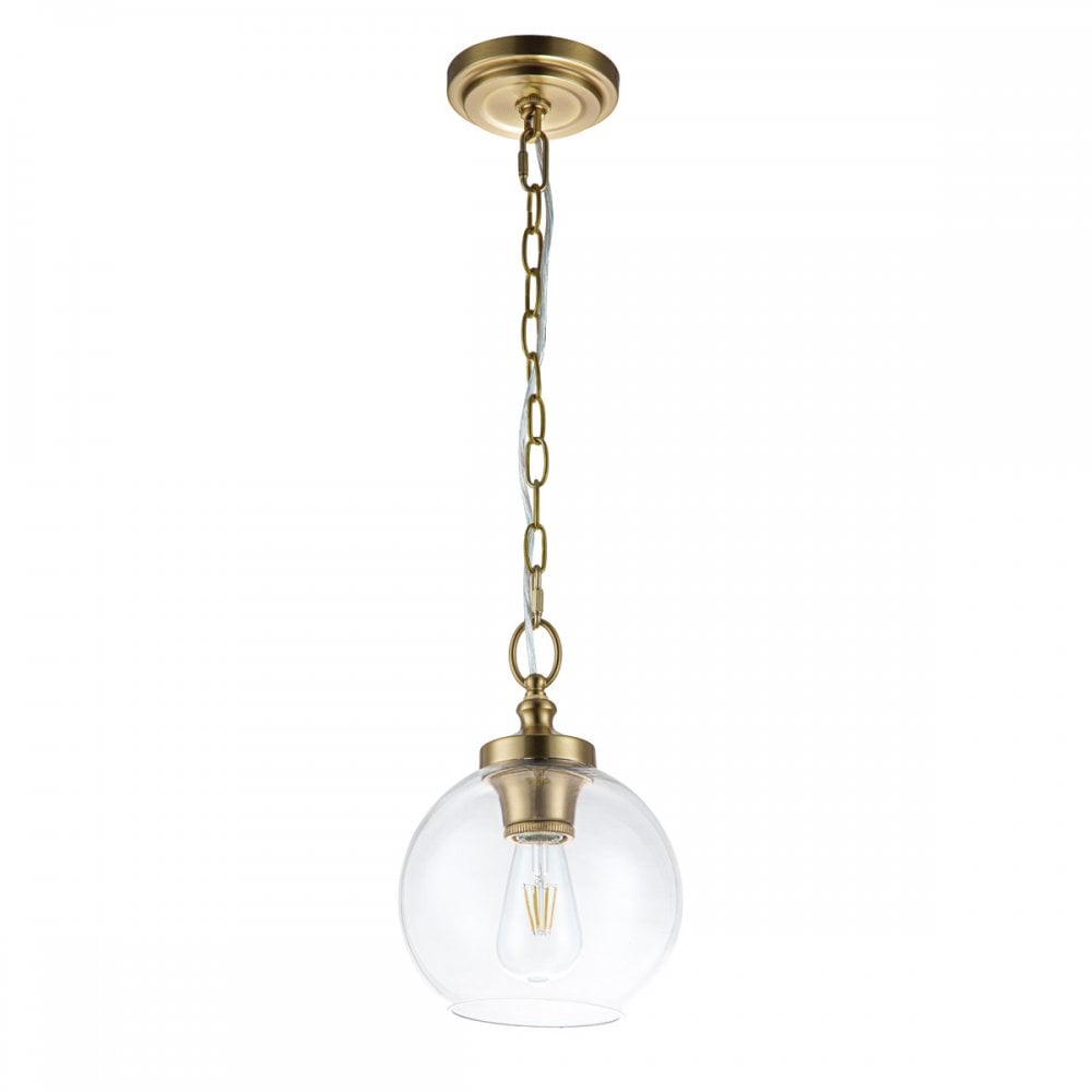 Feiss Tabby Single Mini Pendant - Burnished Brass