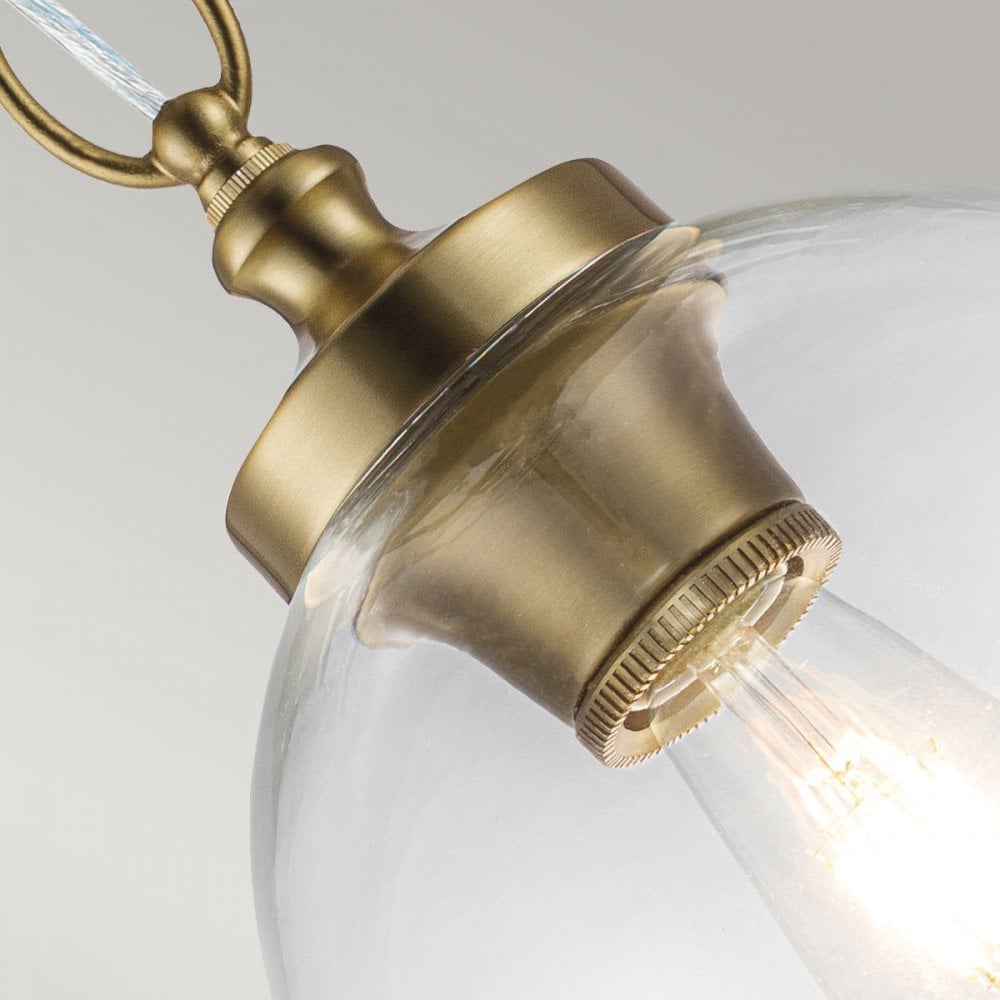 Feiss Tabby Single Mini Pendant - Burnished Brass