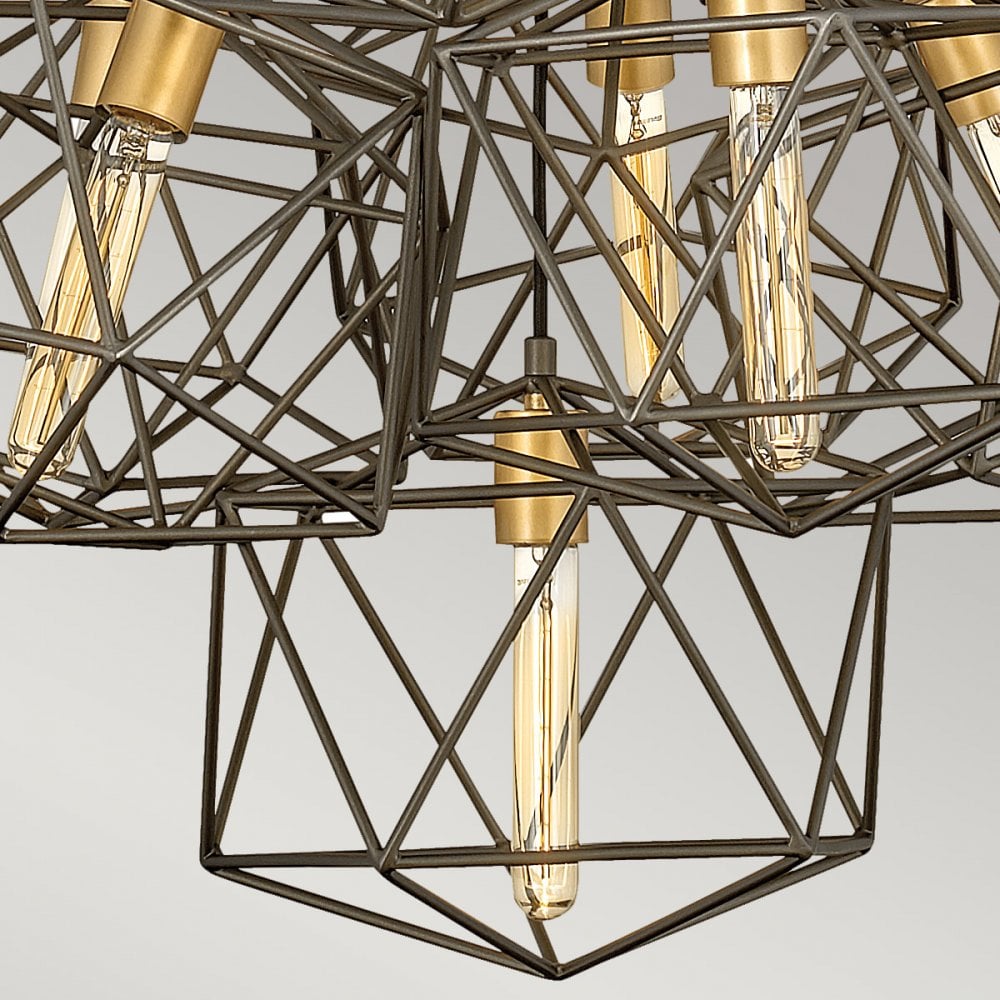 Hinkley Astrid 11 Light Pendant Cluster - Metallic Matte Bronze & Deluxe Gold
