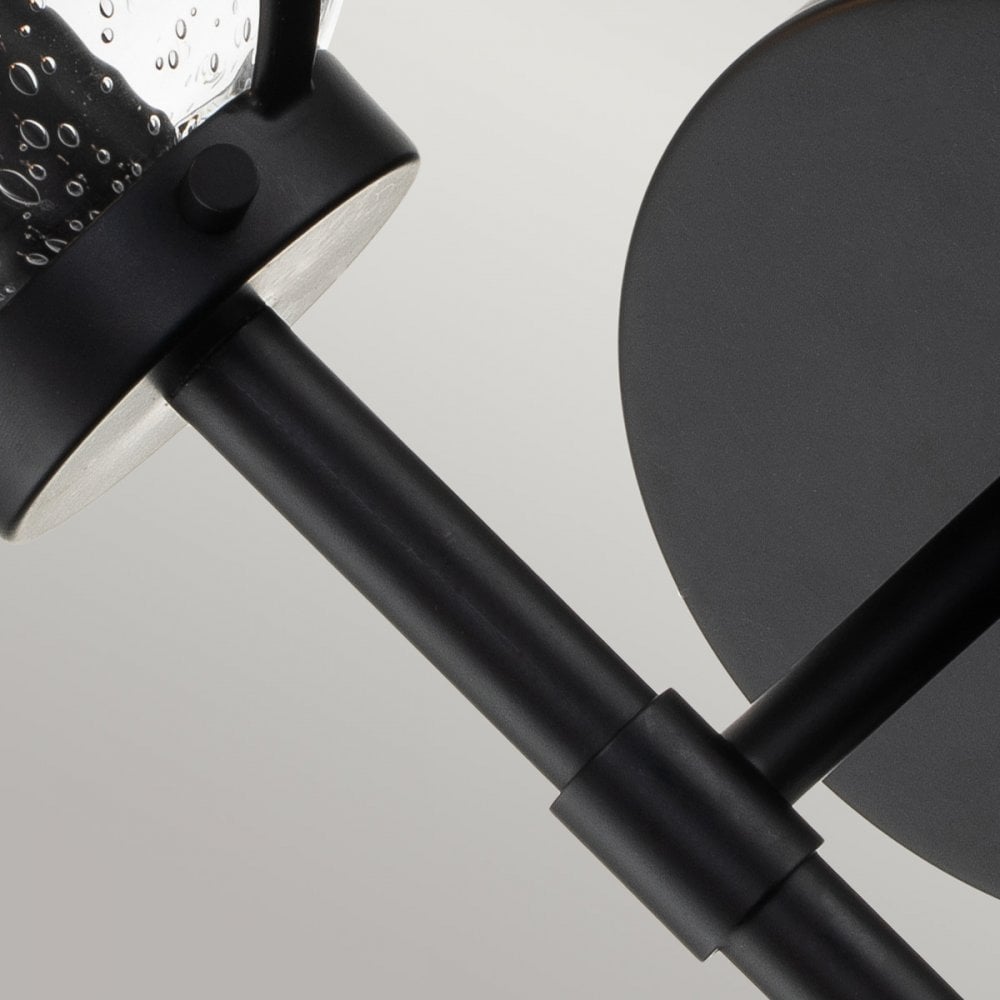 Hinkley Hollis Single Wall Light - Clear - Black