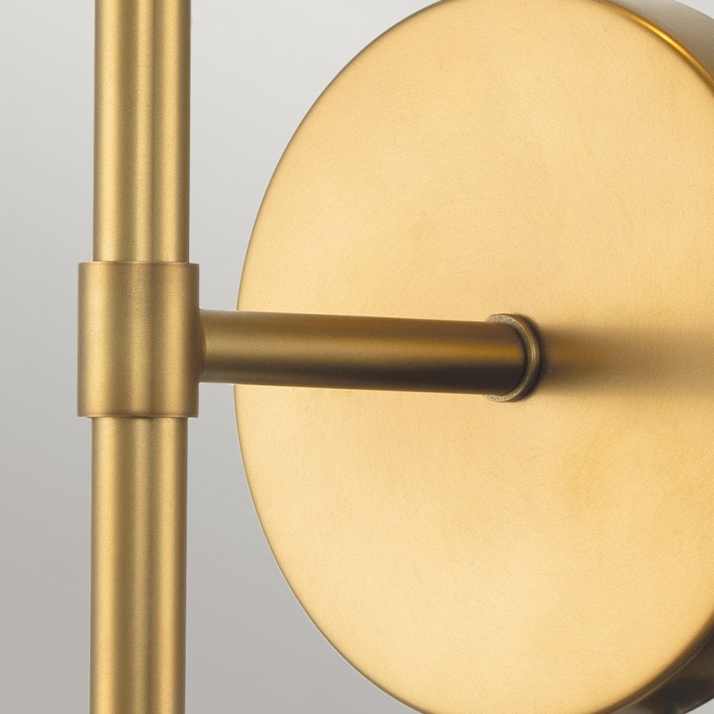 Hinkley Hollis Single Wall Light - Clear - Heritage Brass