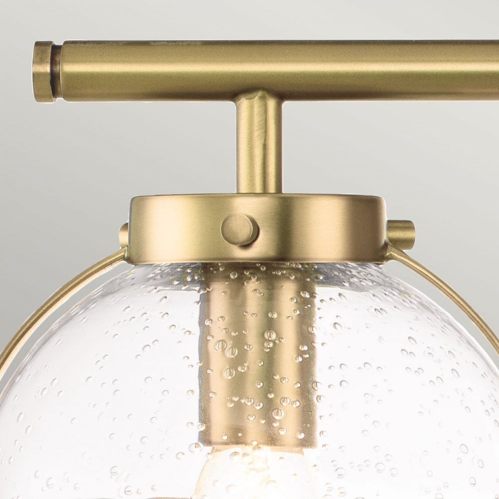 Hinkley Hollis 3 Light Wall Light - Clear - Heritage Brass