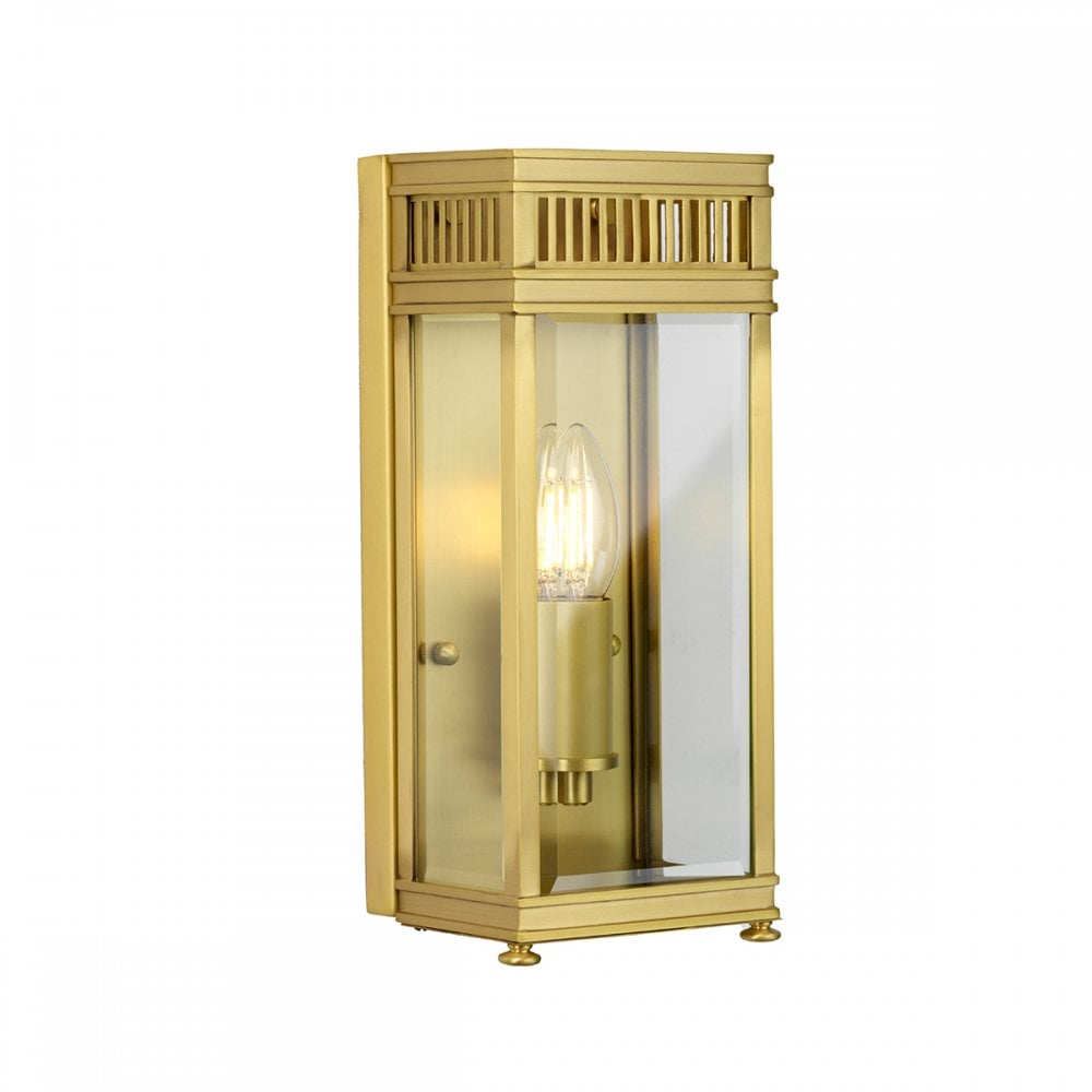 Elstead Holborn Single Small Half Lantern - Brushed Brass