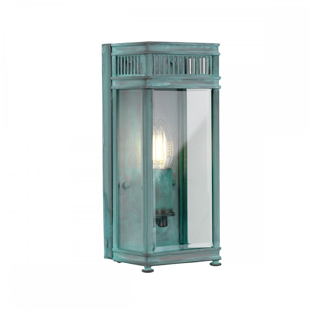 Elstead Holborn Single Small Half Lantern - Verdigris