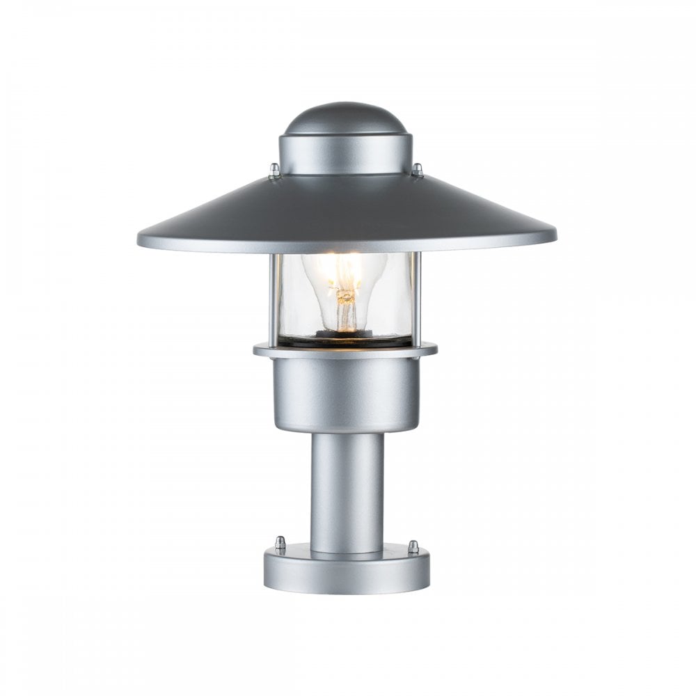 Elstead Klampenborg Single Pedestal - Silver