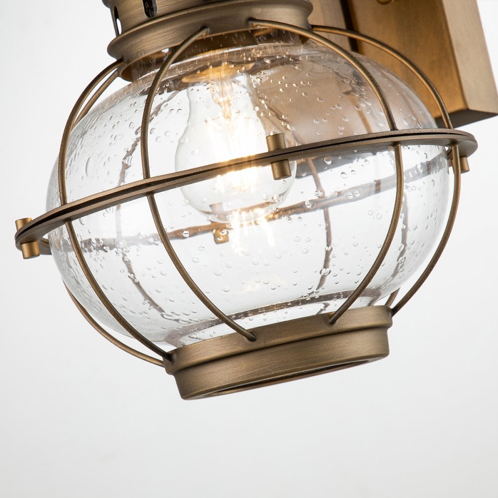 Kichler Bridgepoint Single Medium Wall Lantern - Natural Brass