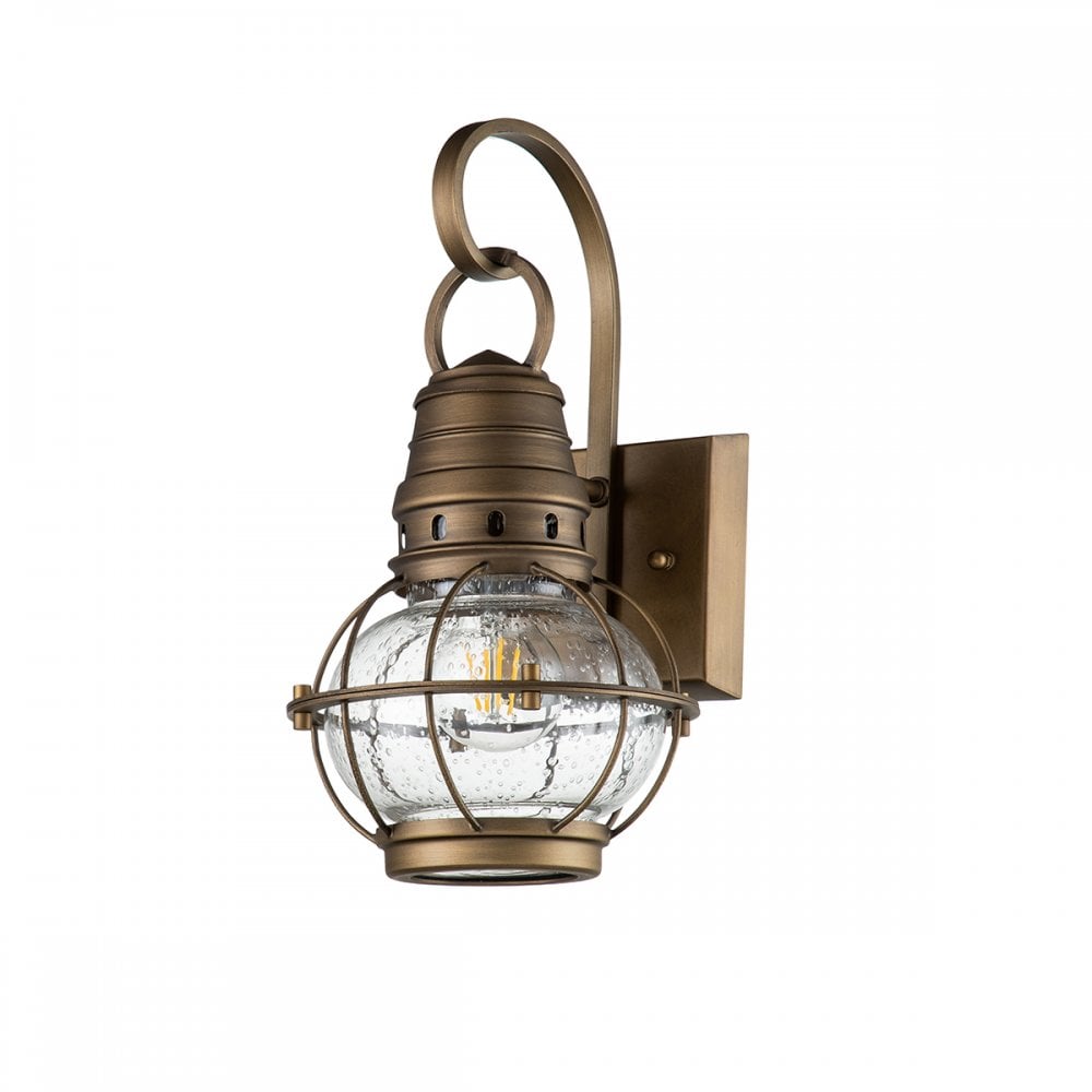 Kichler Bridgepoint Single Small Wall Lantern - Natural Brass