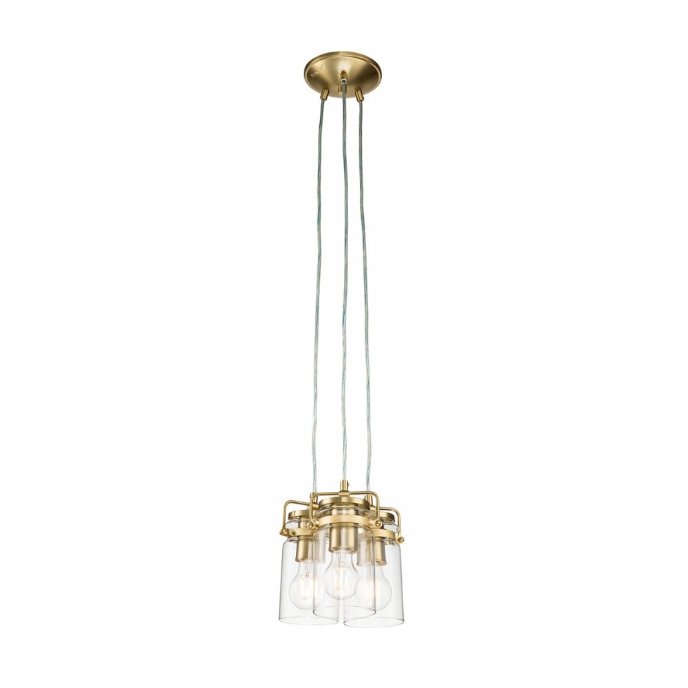 Kichler Brinley 3 Light Pendant - Brushed Brass