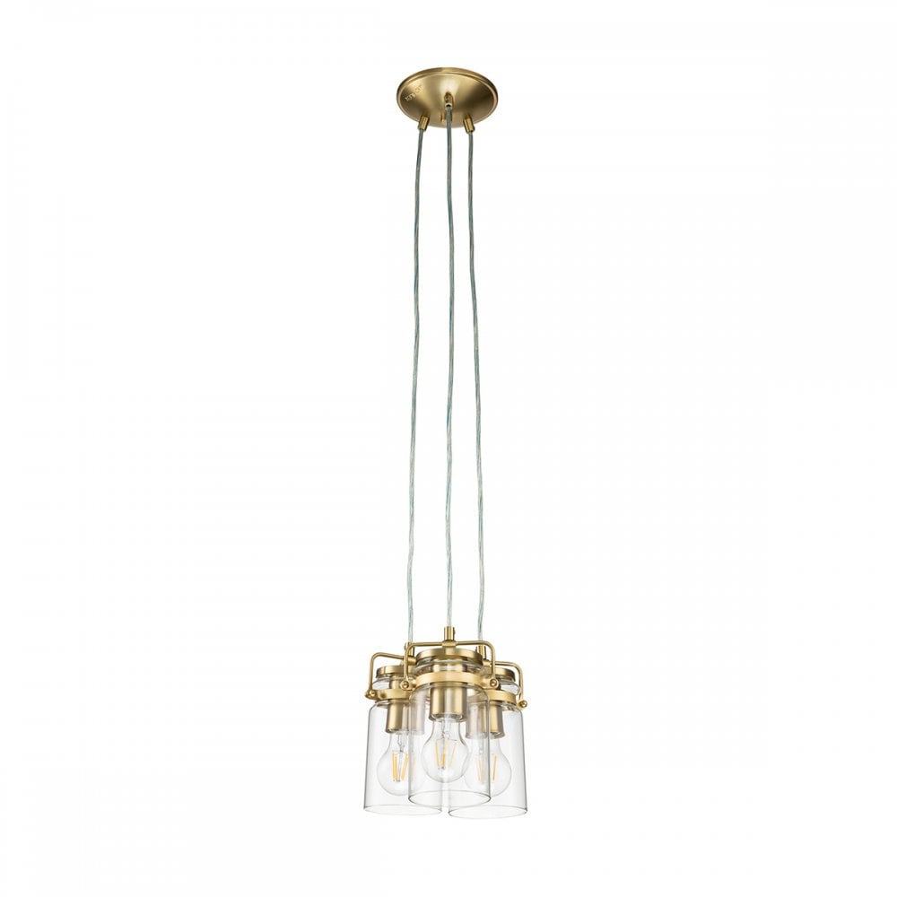 Kichler Brinley 3 Light Pendant - Brushed Brass