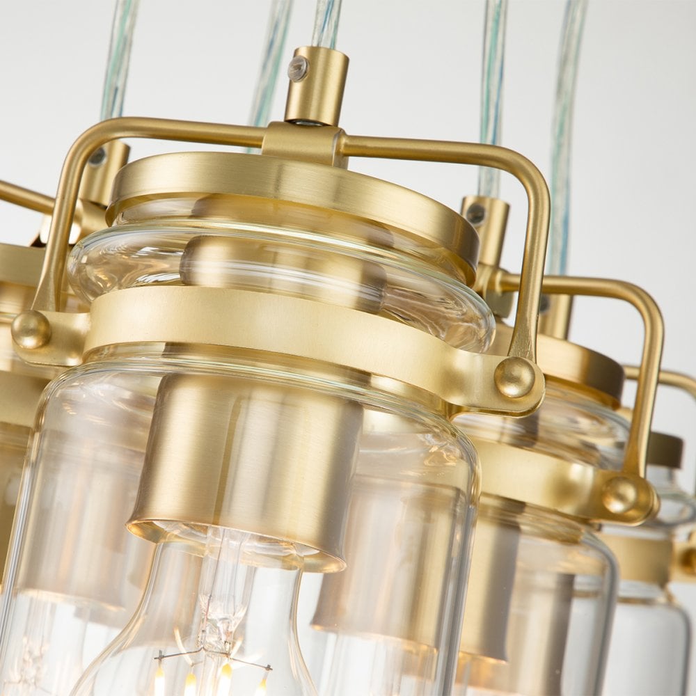 Kichler Brinley 6 Light Pendant - Brushed Brass