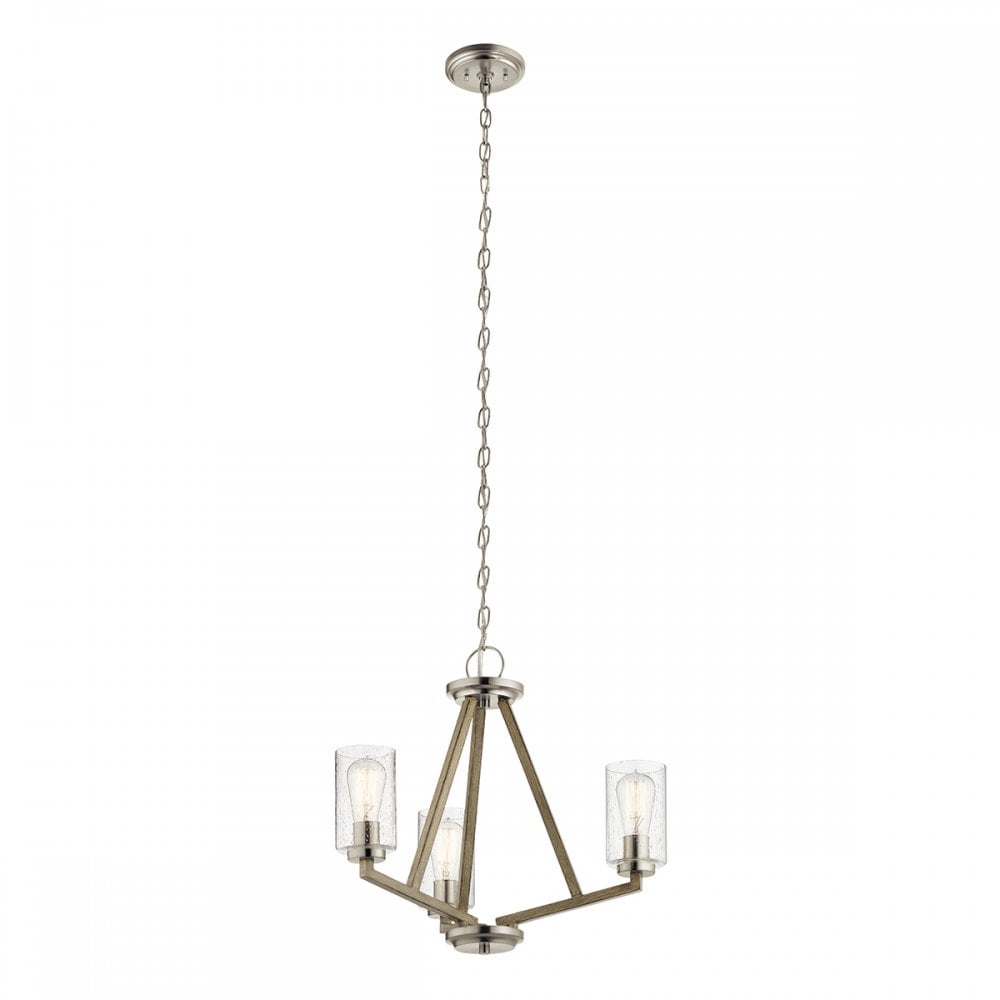 Kichler Deryn 3 Light Chandelier - Distressed Antique Grey