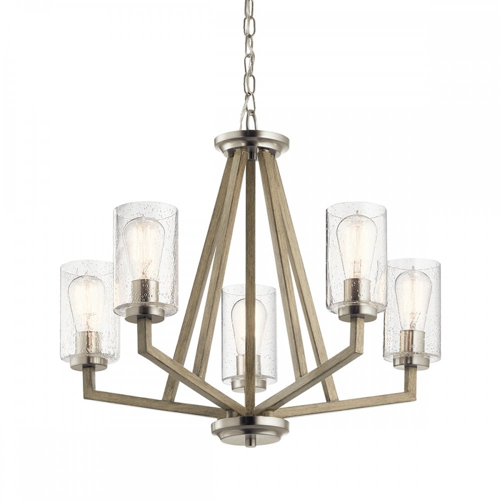 Kichler Deryn 5 Light Chandelier - Distressed Antique Grey