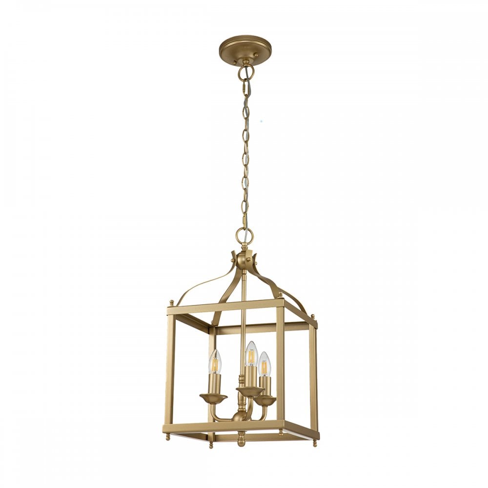 Kichler Larkin 3 Light Medium Pendant - Painted Natural Brass