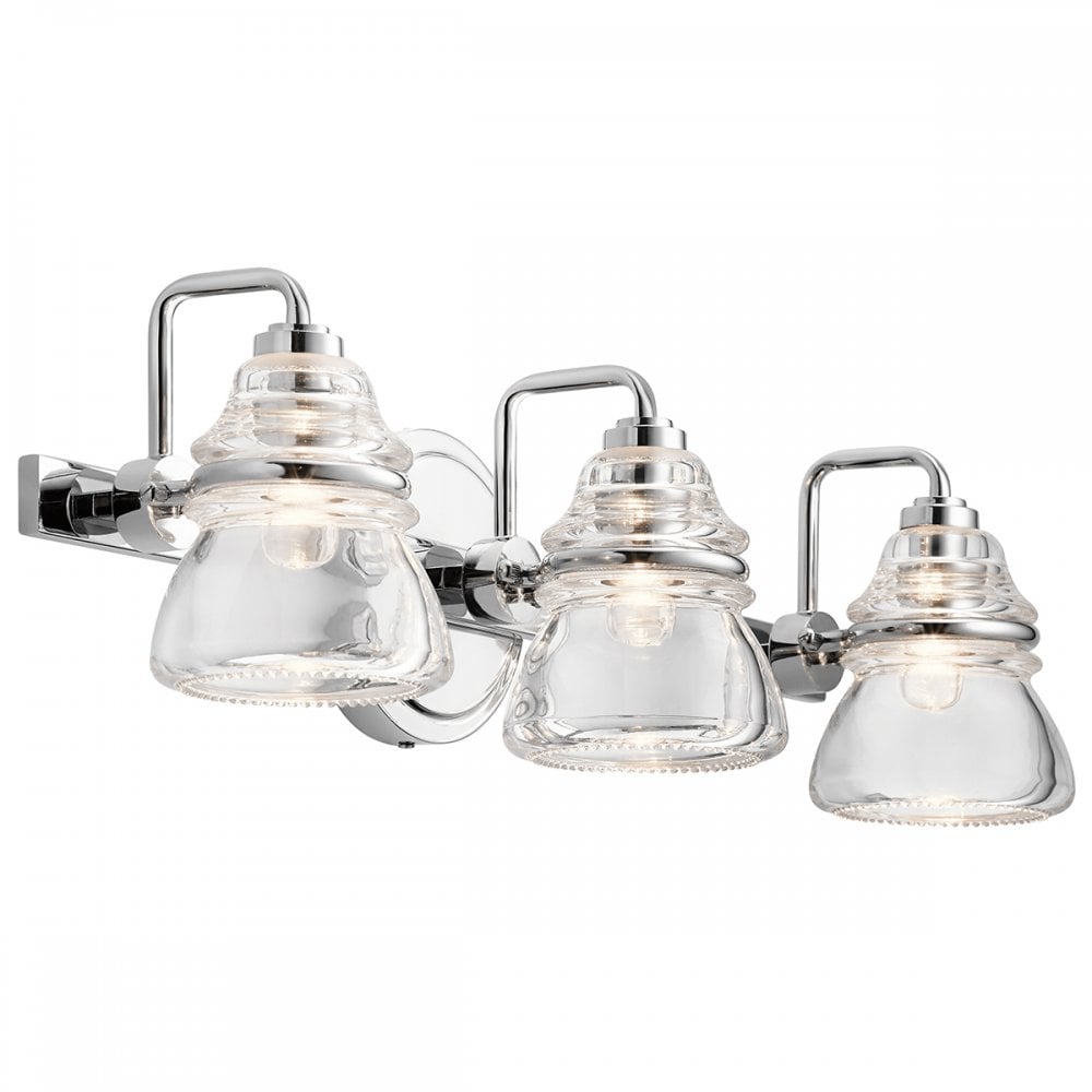 Kichler Talland 3 Light Bathroom Wall Light - Polished Chrome