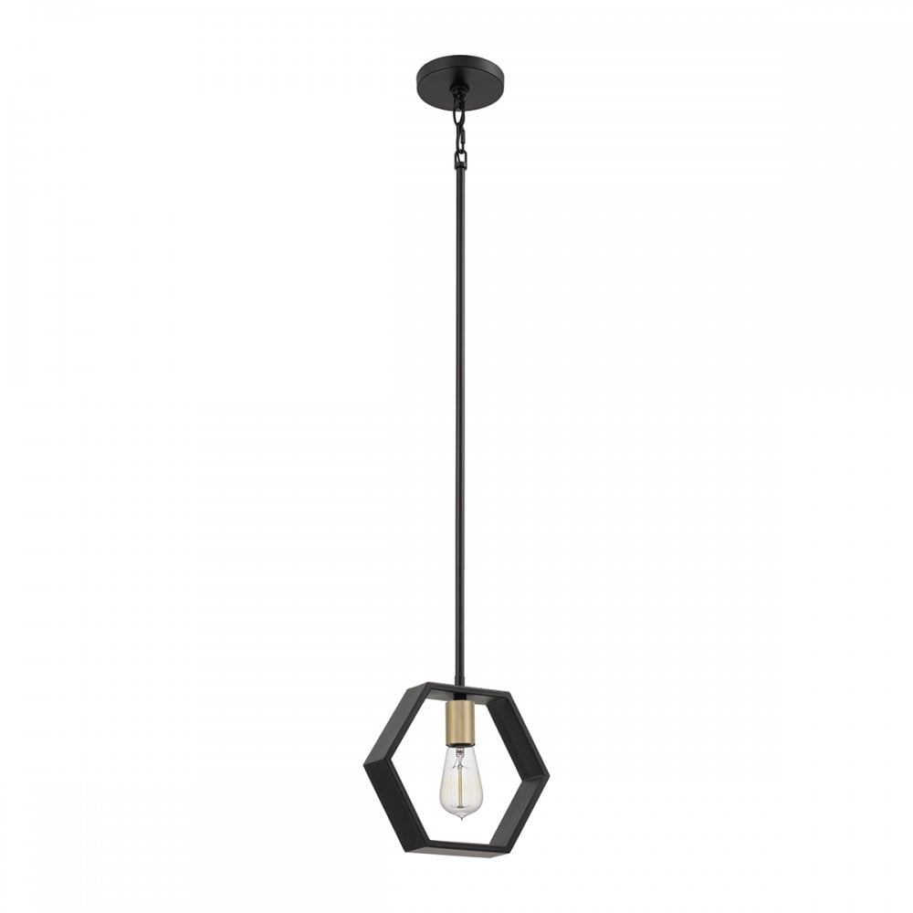 Quoizel Bismarck Single Mini Pendant - Earth Black