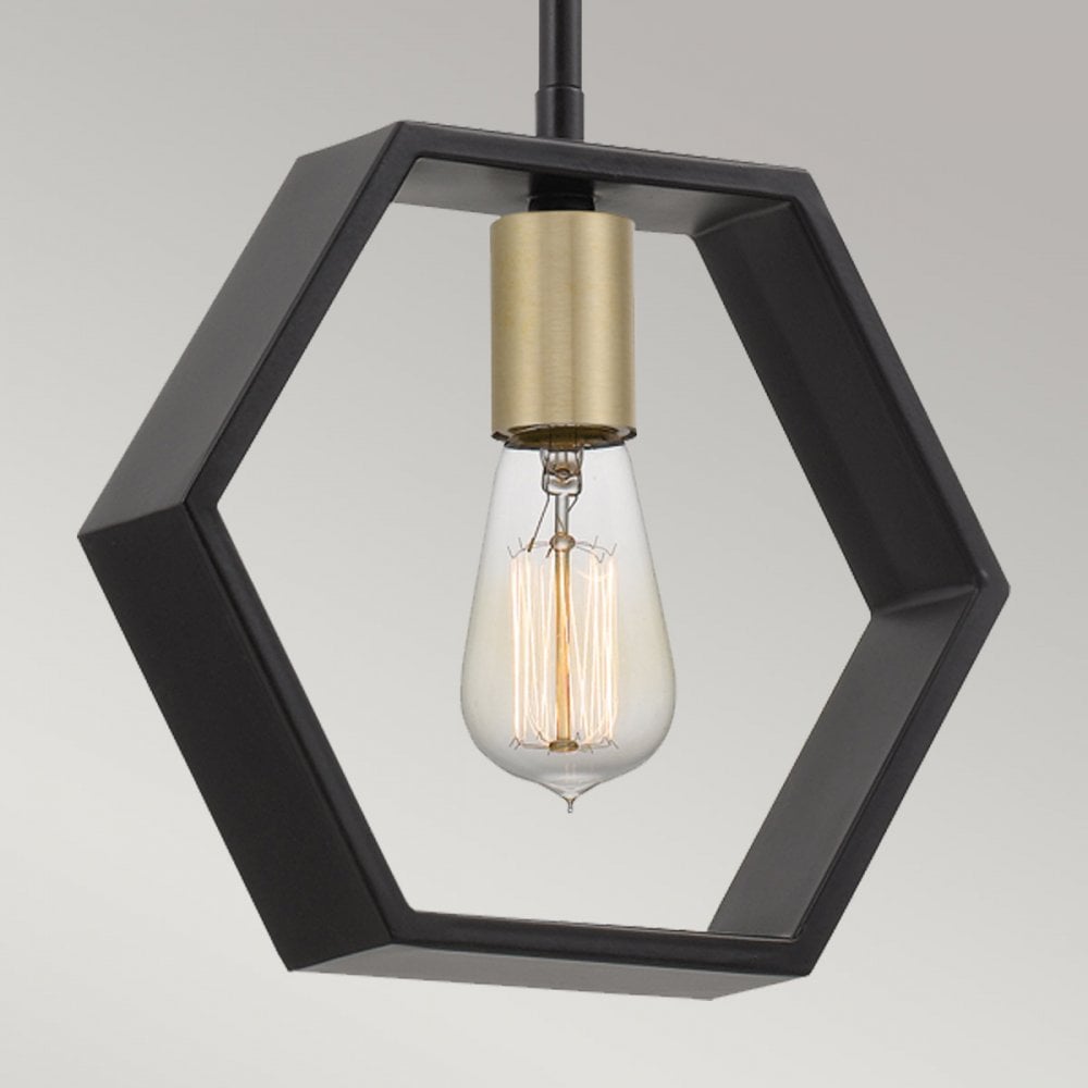 Quoizel Bismarck Single Mini Pendant - Earth Black