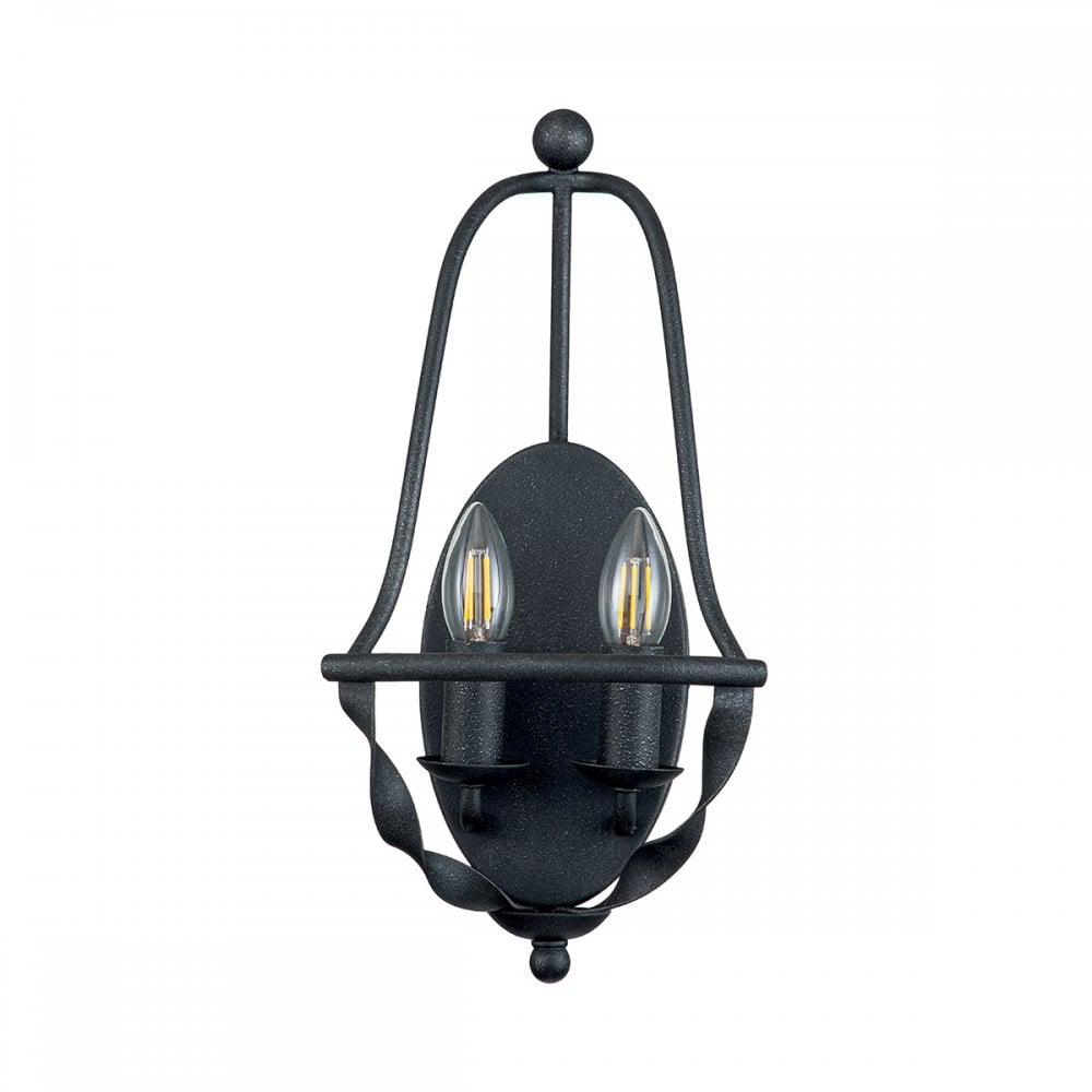 Quoizel Bradbury 2 Light Wall Light - Grey Ash