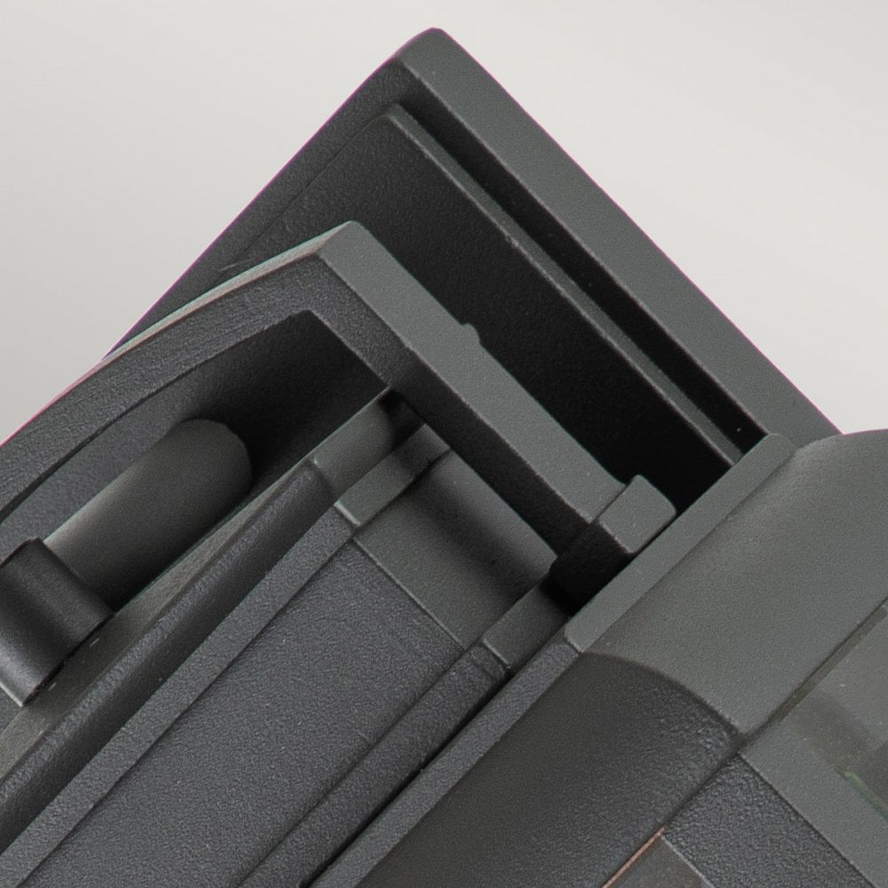 Quoizel Byron Single Small Wall Lantern - Graphite with Pewter Reflector