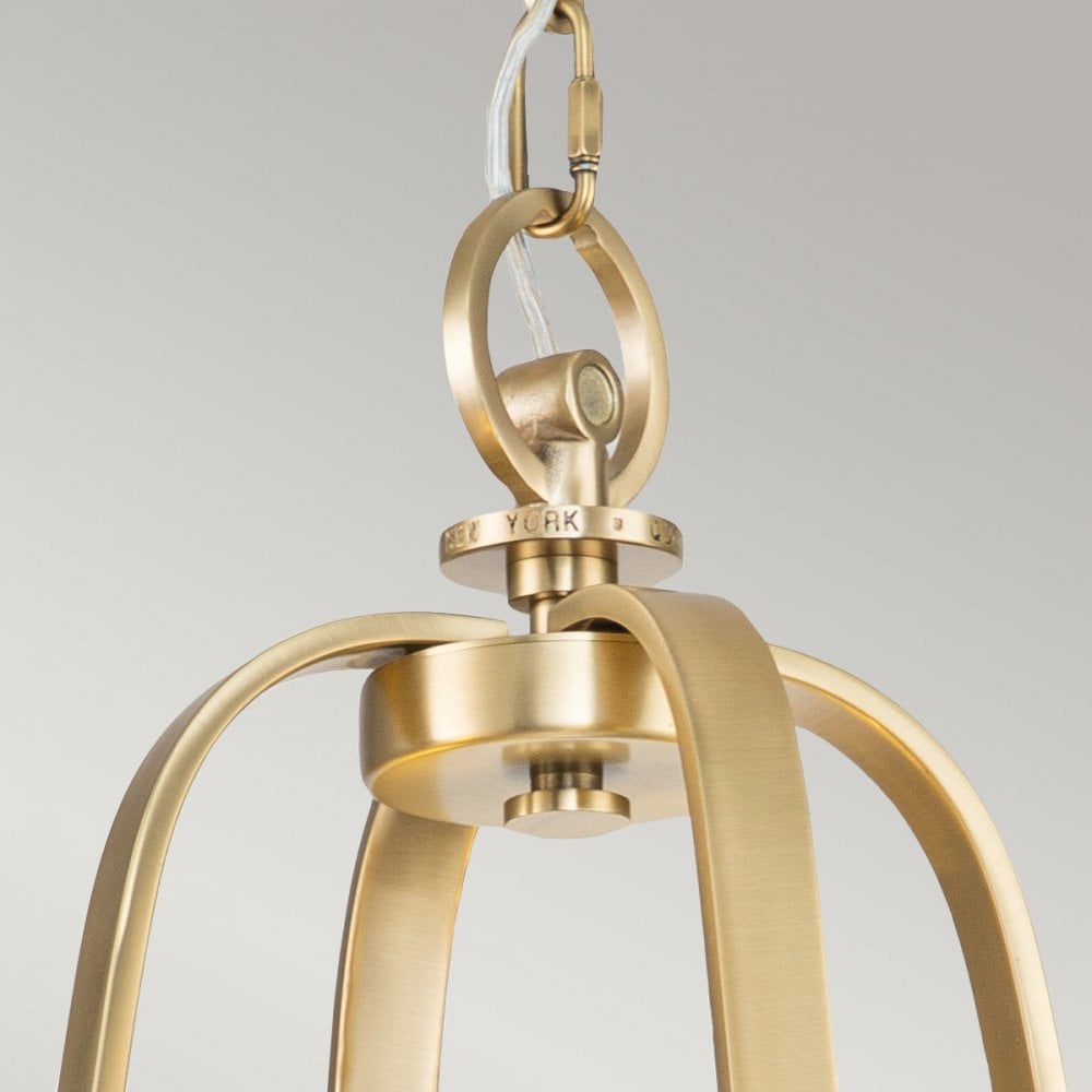 Quoizel Uptown Gotham 4 Light Chandelier - Brushed Brass