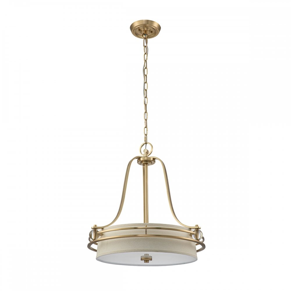 Quoizel Uptown Gotham 4 Light Pendant - Brushed Brass