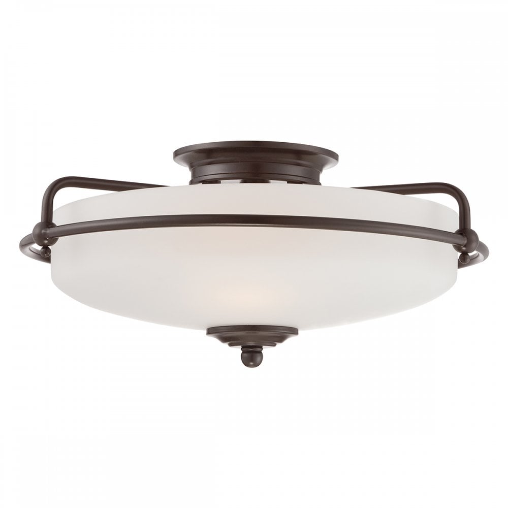 Quoizel Griffin 3 Light Flush Fitting - Palladian Bronze