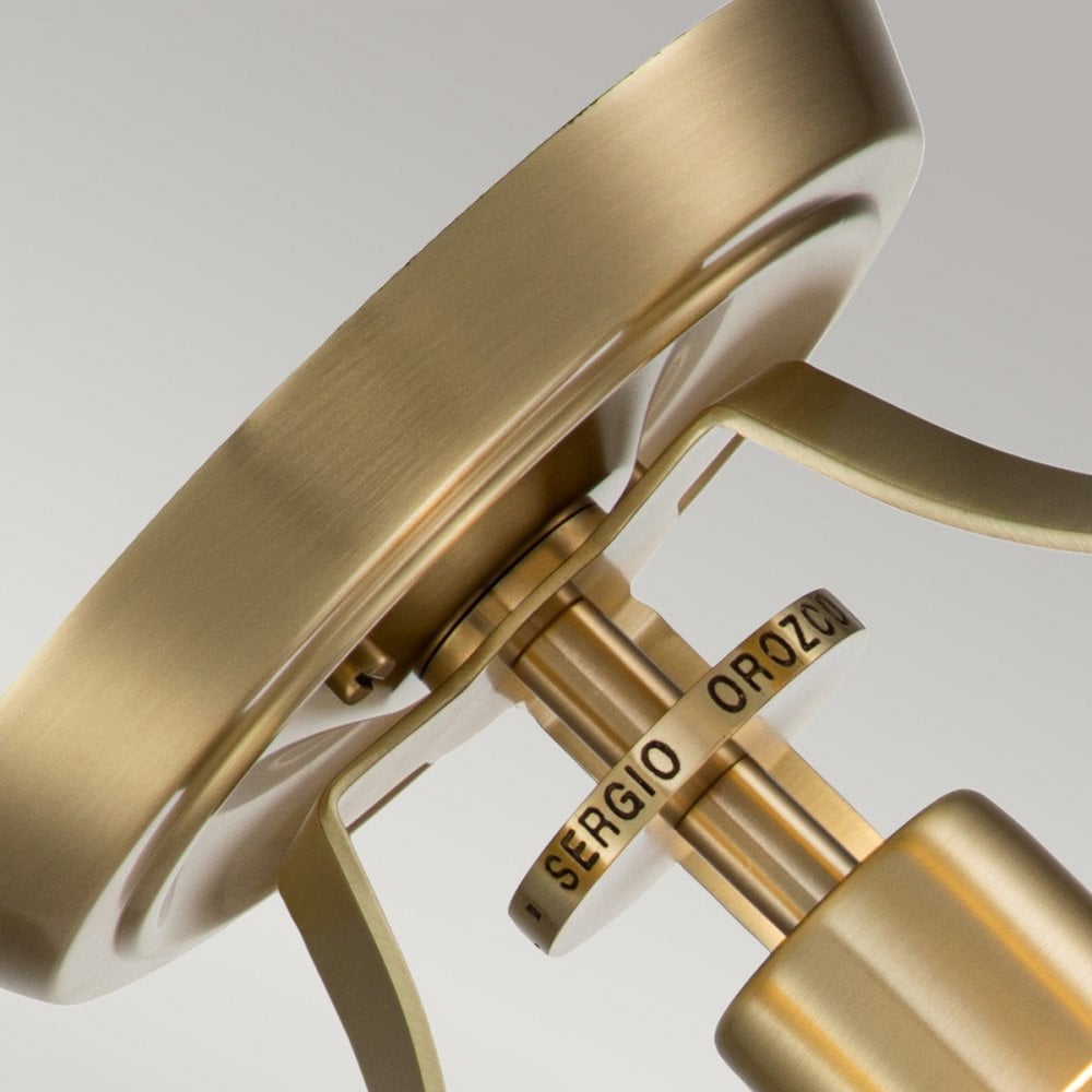 Quoizel Penn Station Single Semi-Flush Fitting - Brushed Brass