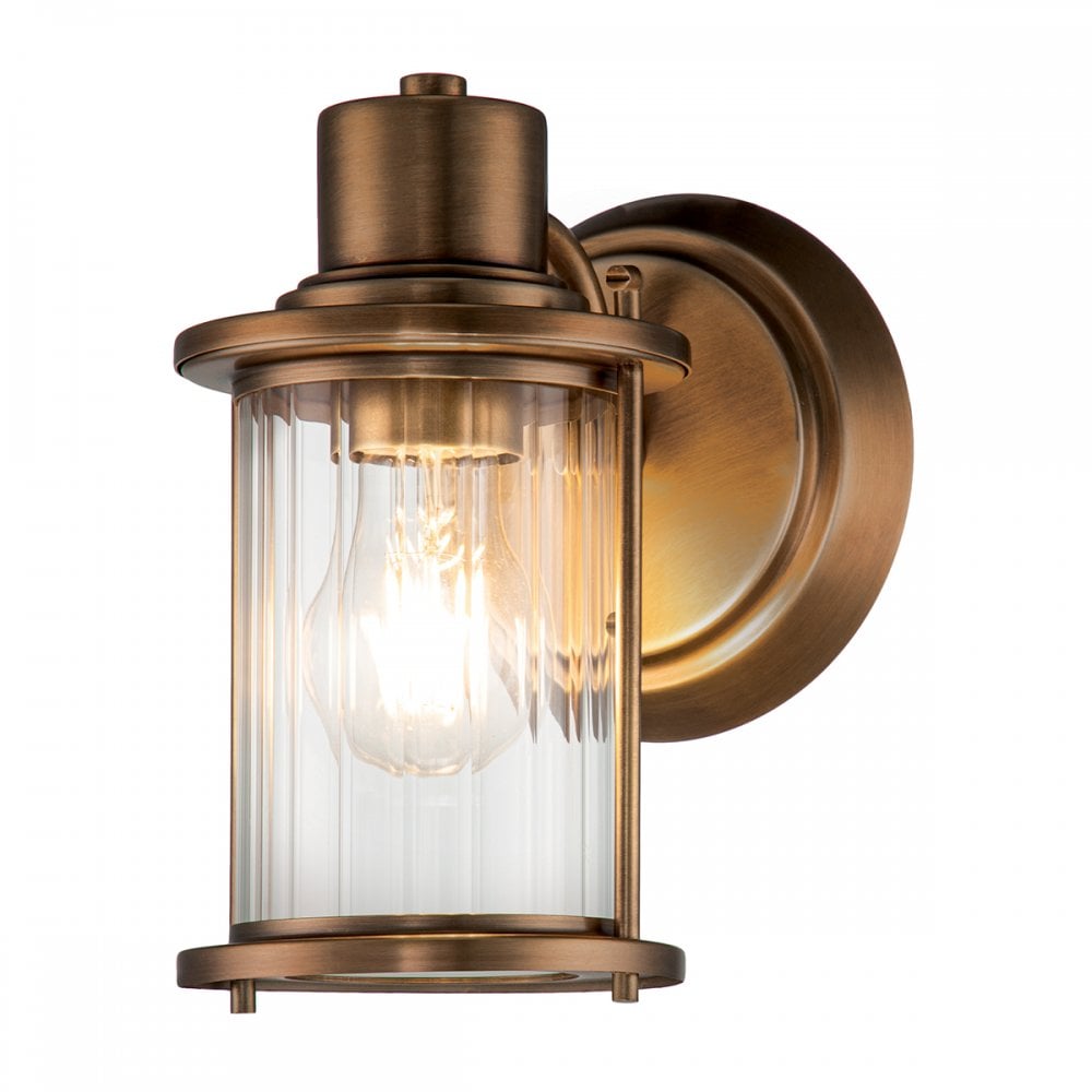 Quoizel Riggs Single Wall Light - Weathered Brass