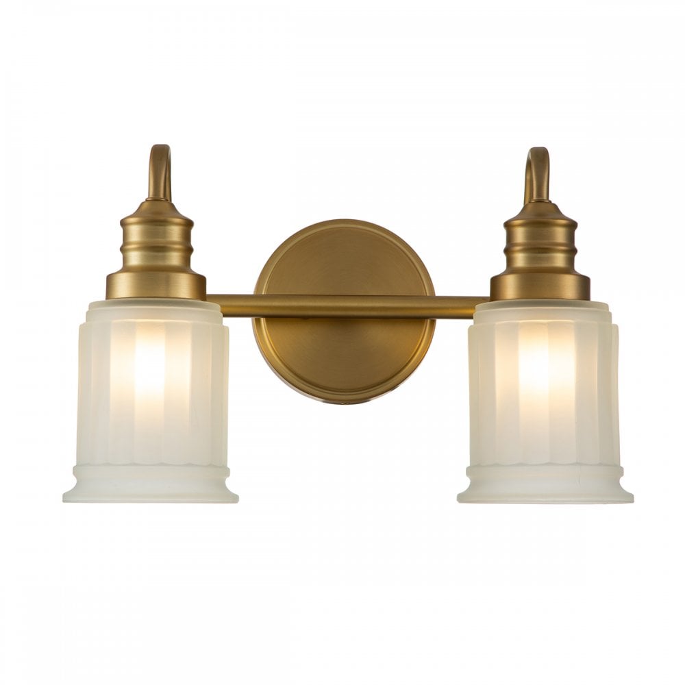 Quoizel Swell 2 Light Bathroom Wall Light - Brushed Brass