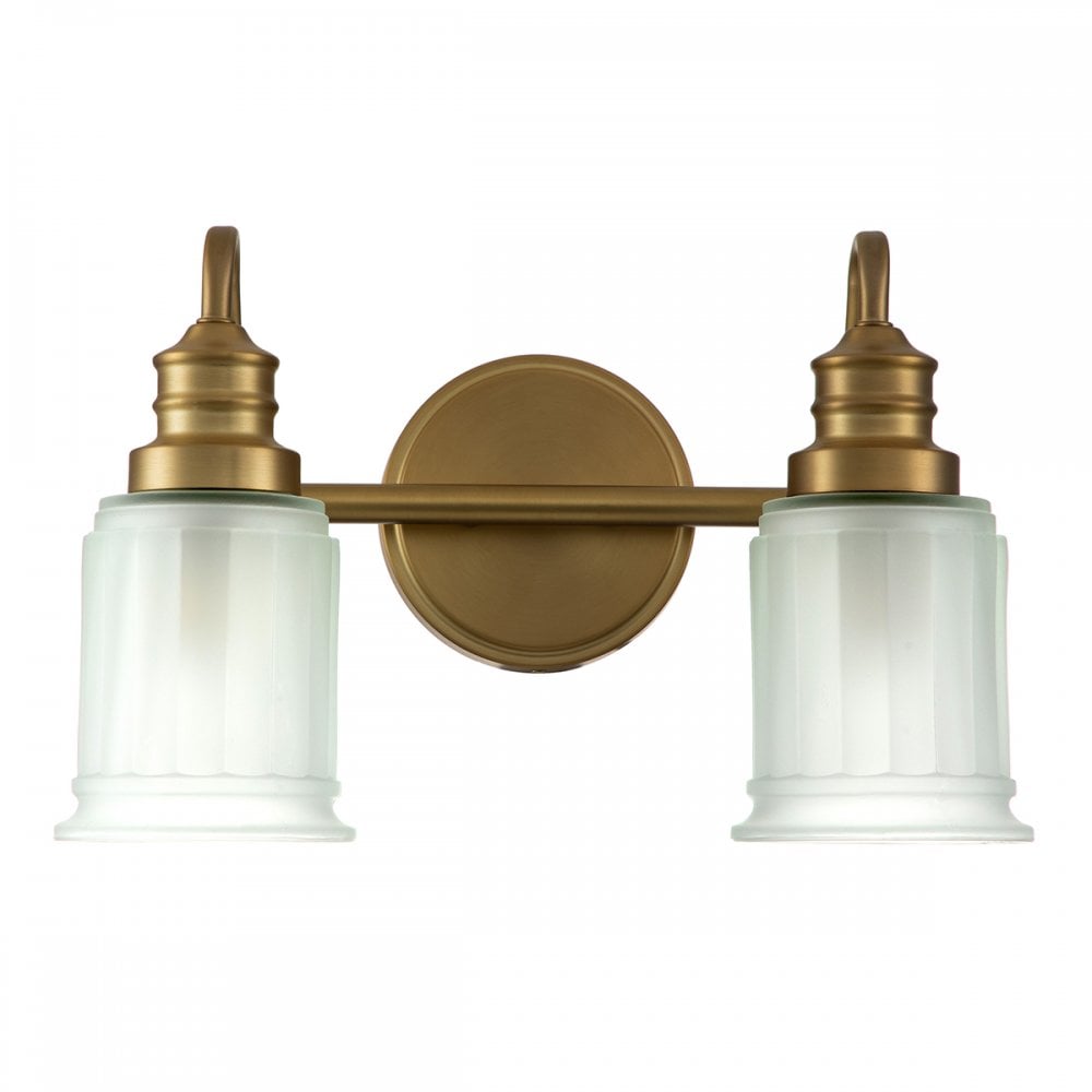 Quoizel Swell 2 Light Bathroom Wall Light - Brushed Brass