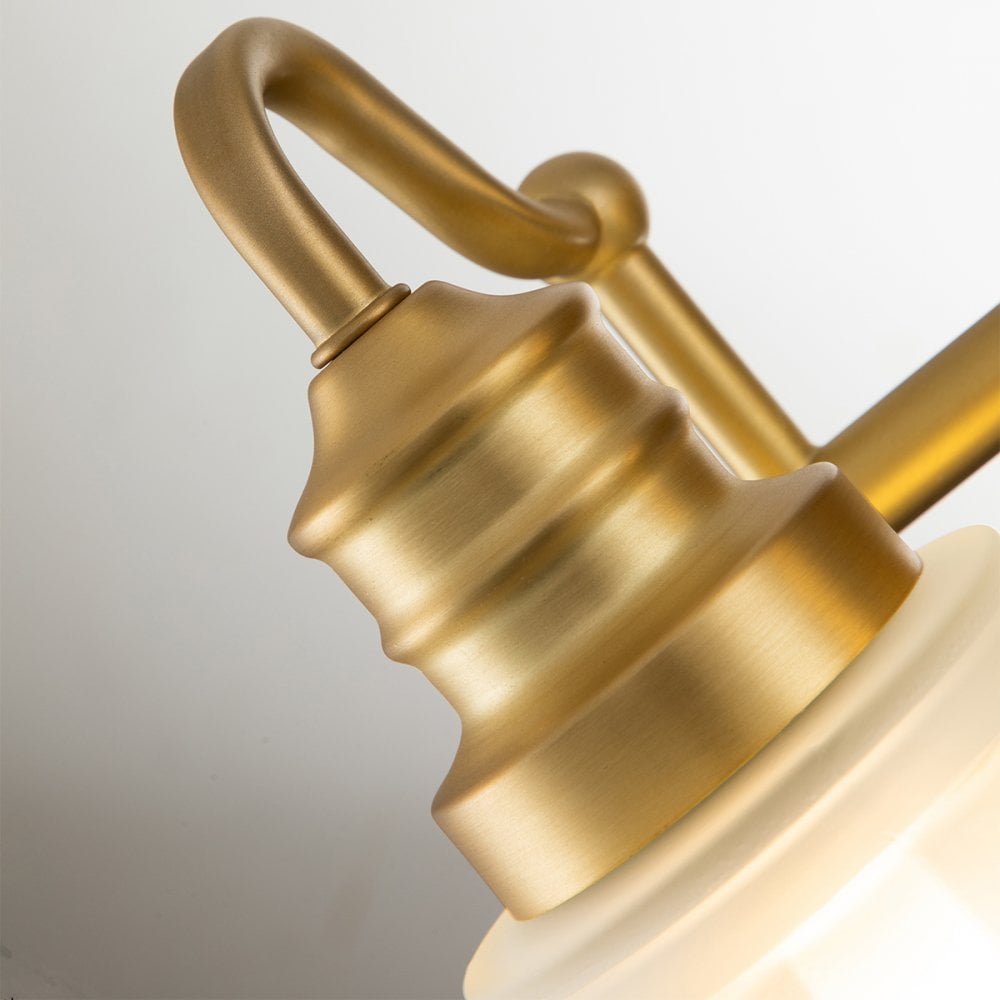 Quoizel Swell 2 Light Bathroom Wall Light - Brushed Brass
