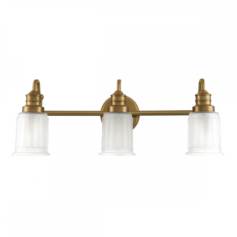 Quoizel Swell 3 Light Bathroom Wall Light - Brushed Brass