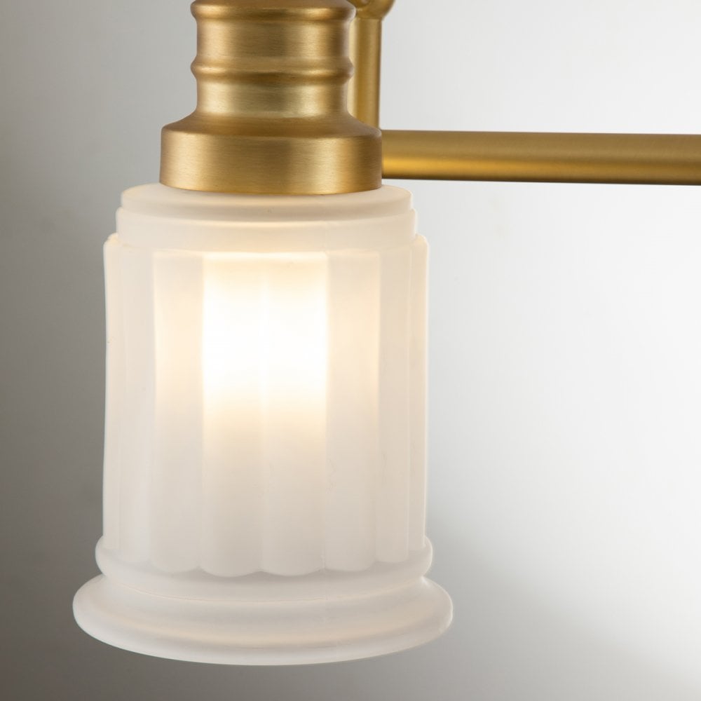 Quoizel Swell 3 Light Bathroom Wall Light - Brushed Brass