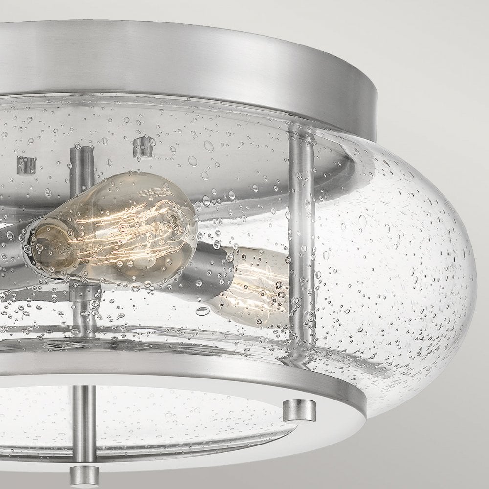 Quoizel Trilogy 3 Light Bathroom Flush Fitting - Polished Chrome