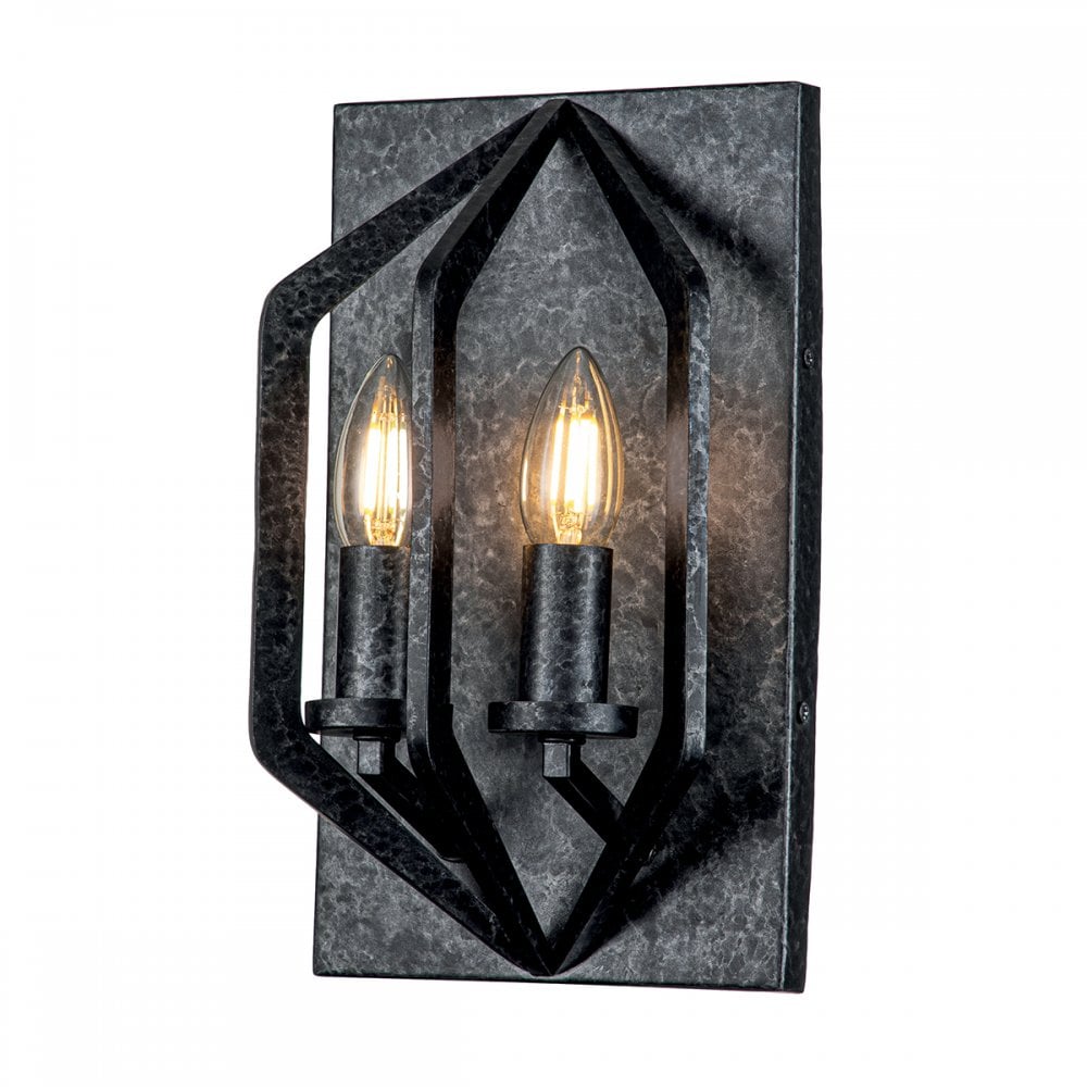 Quoizel Vanguard 2 Light Wall Light - Old Black