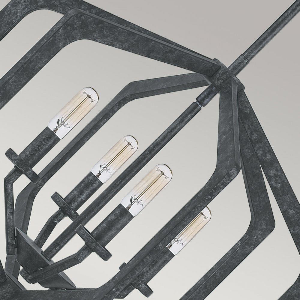 Quoizel Vanguard 4 Light Pendant - Old Black