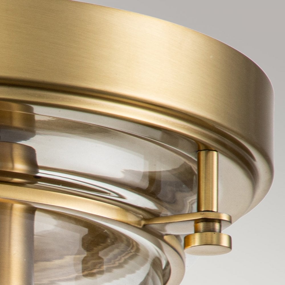 Quoizel Whistling 3 Light Bathroom Flush Fitting - Brushed Brass