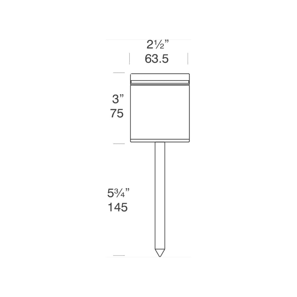 Hunza Pure LED Spike Spot Non-Adjustable - Stainless Steel - Low Voltage