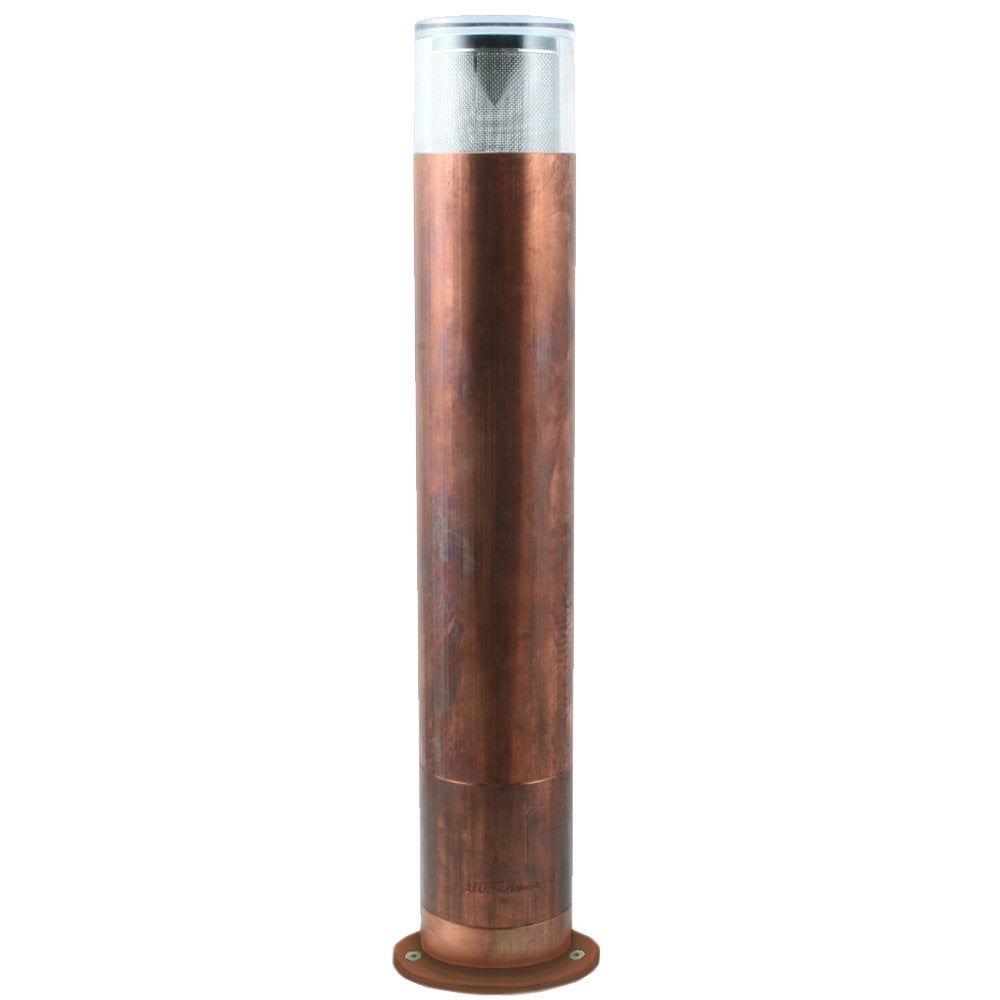 Hunza Pure LED Bollard 700mm (90mm Flange Mounted) - Copper - Low Voltage