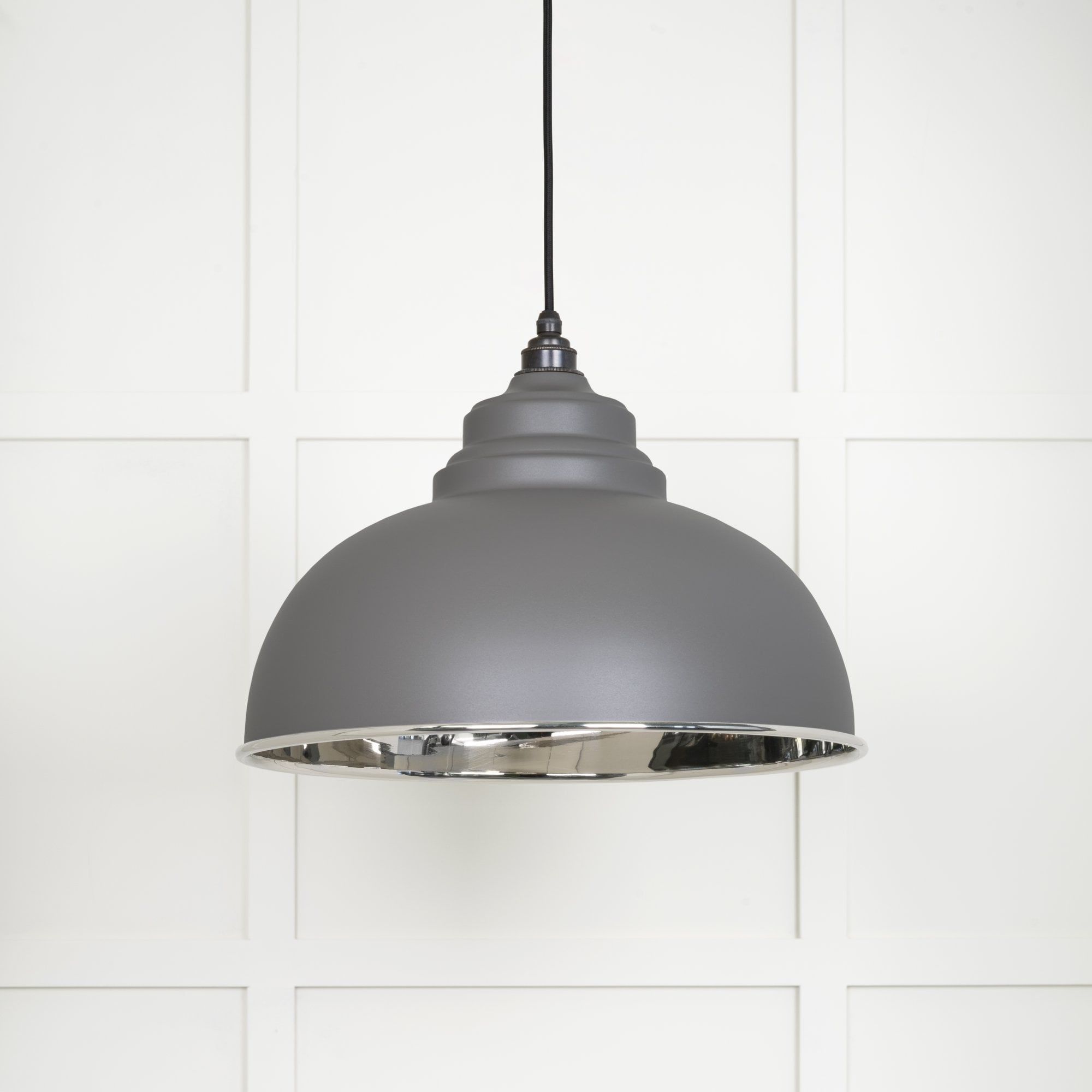 From The Anvil Smooth Nickel Harborne Pendant - Bluff (Warm Grey)