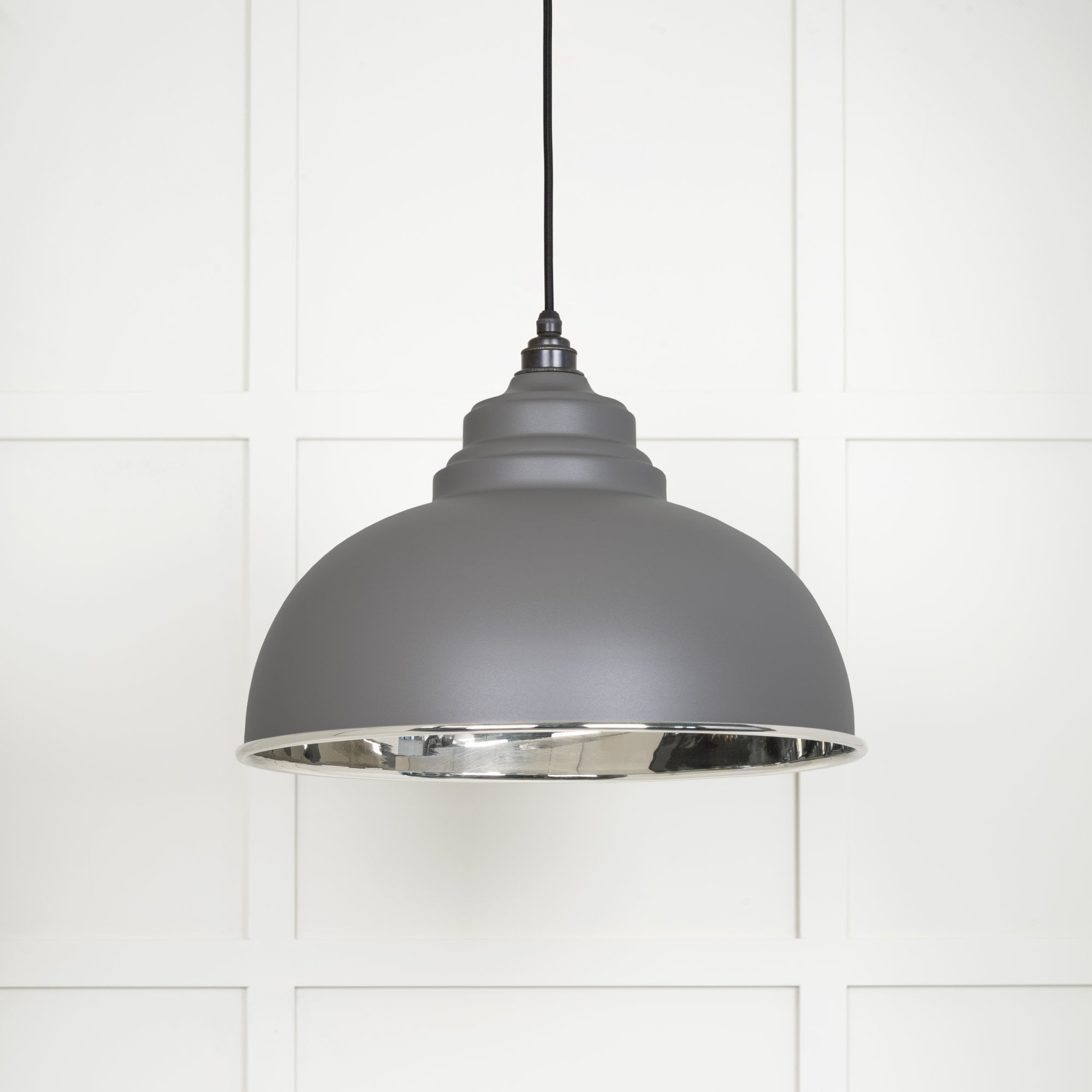 From The Anvil Smooth Nickel Harborne Pendant - Bluff (Warm Grey)