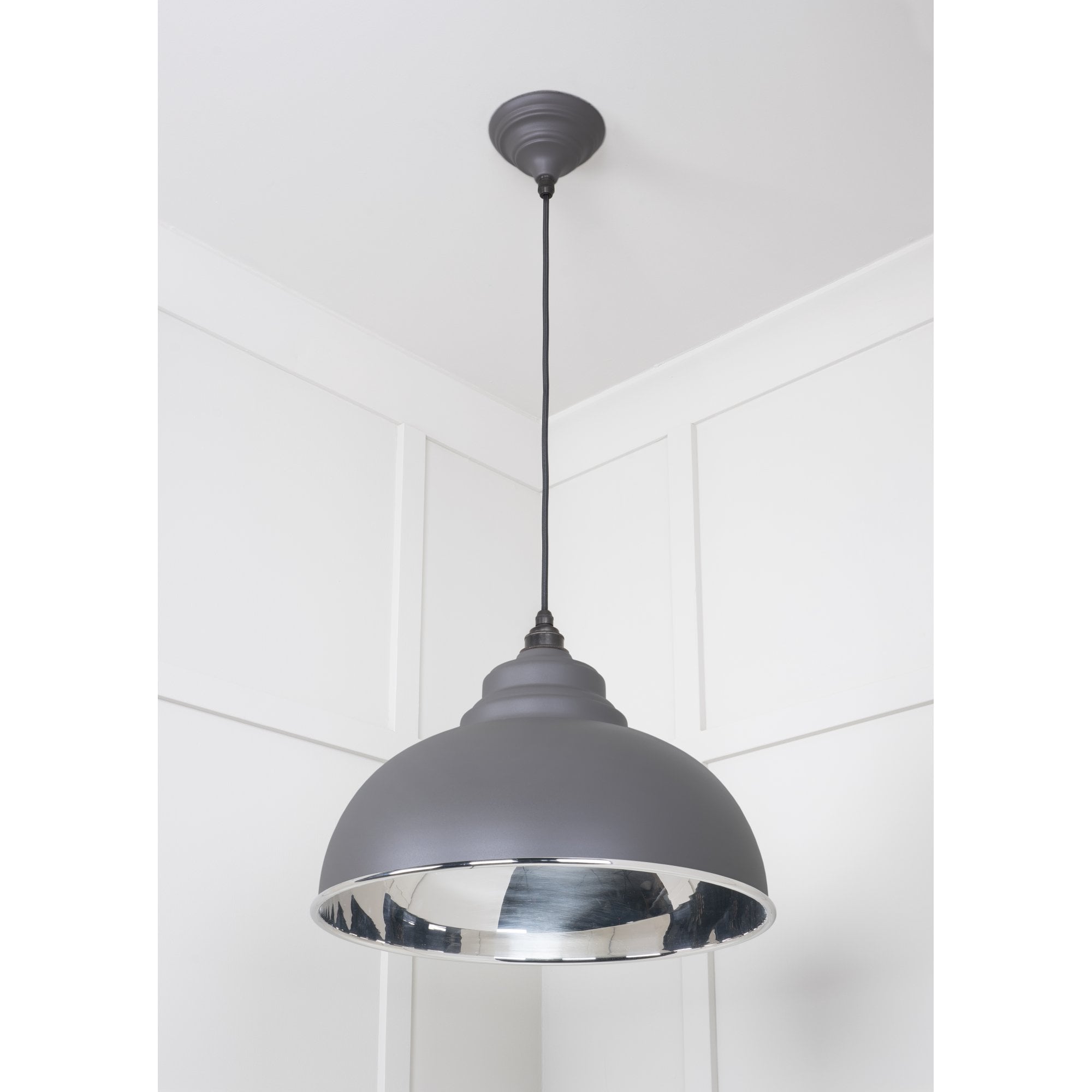 From The Anvil Smooth Nickel Harborne Pendant - Bluff (Warm Grey)