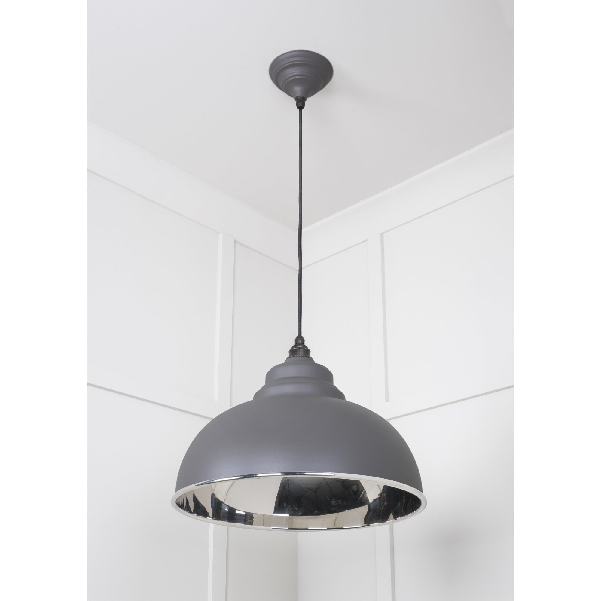 From The Anvil Smooth Nickel Harborne Pendant - Bluff (Warm Grey)